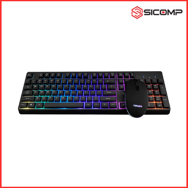 COMBO BÀN PHÍM VÀ CHUỘT GAMING TOMATO S100 MÀU ĐEN ( LED RGB )