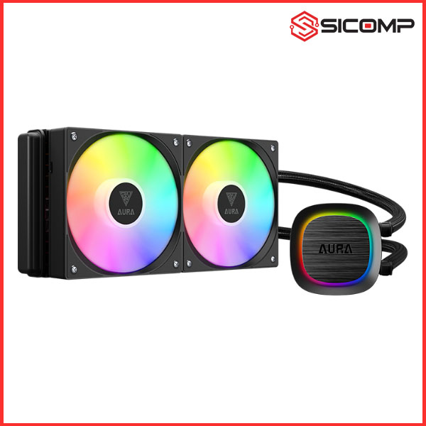 TẢN NHIỆT NƯỚC AIO GAMDIAS AURA GL240 V2 ARGB BLACK