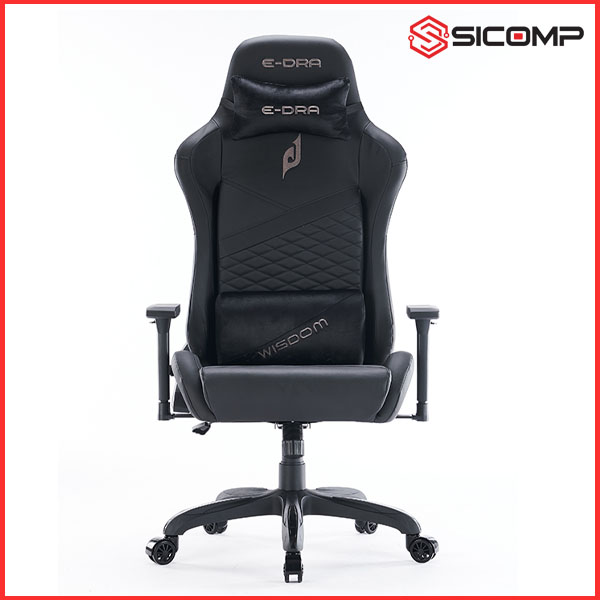 GHẾ GAME EDRA - WISDOM EGC231 BLACK (MÀU ĐEN)
