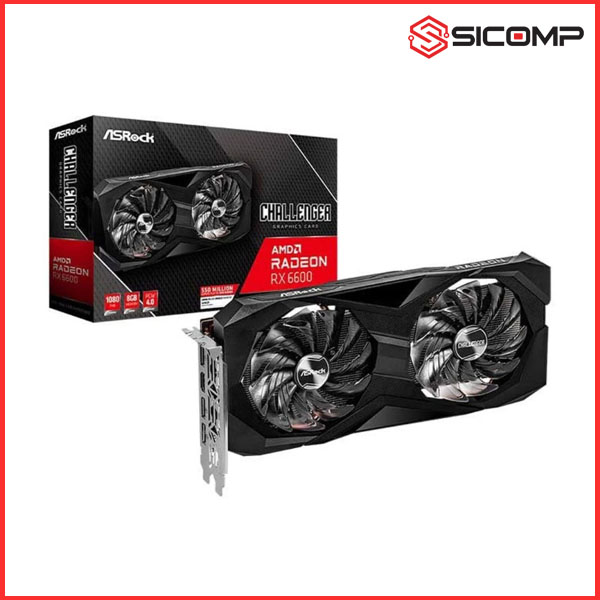 CARD MÀN HÌNH ASROCK RADEON RX 6600 8GB GDDR6 CHALLENGER D