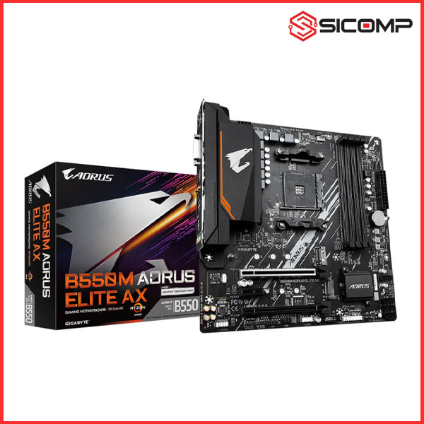 MAINBOARD GIGABYTE B550M AORUS ELITE AX (WIFI + BLUETOOTH)