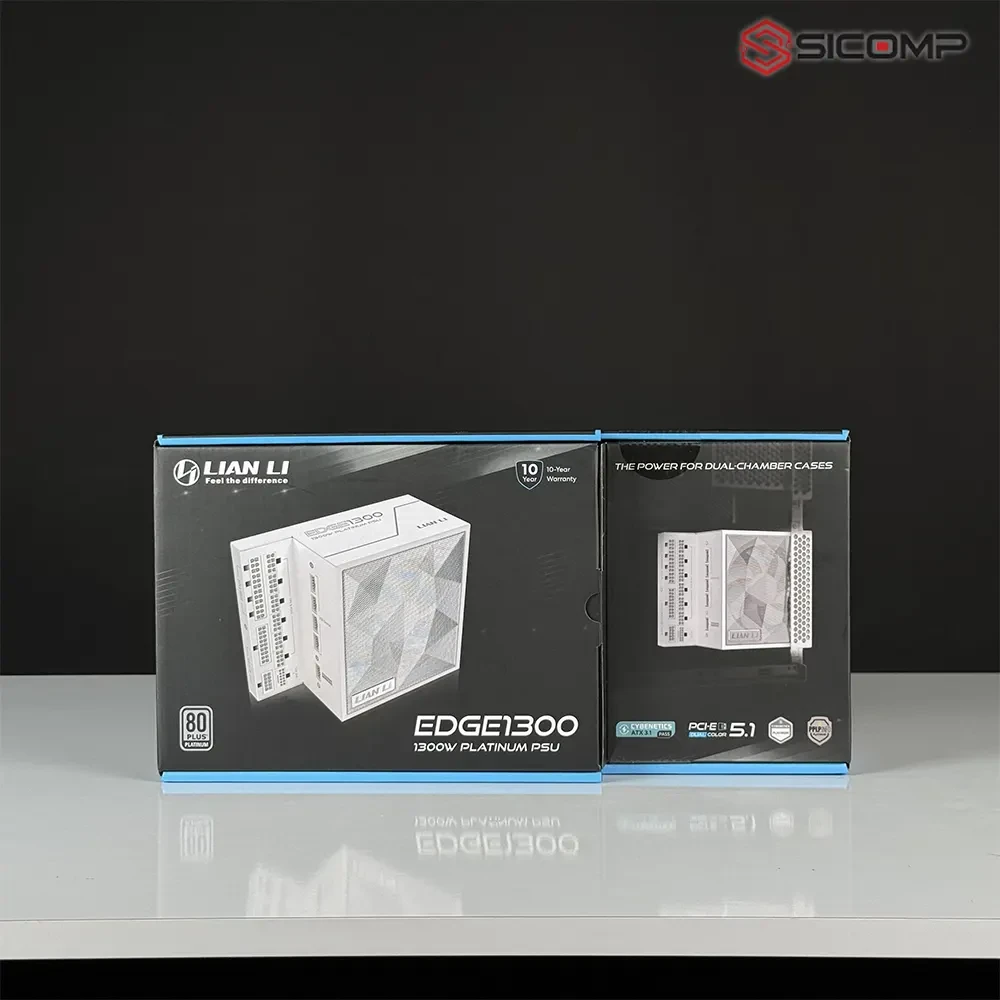 NGUỒN LIAN LI EDGE SERIES EG1300 WHITE 1300W 80 PLUS PLATIUM
