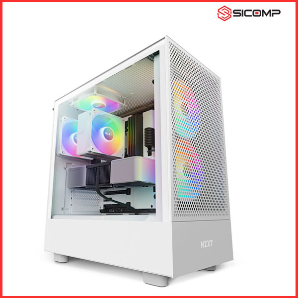 VỎ CASE NZXT H5 FLOW RGB ALL WHITE (MID TOWER | MÀU TRẮNG)