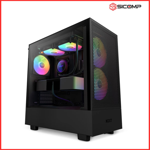 VỎ CASE NZXT H5 FLOW RGB ALL BLACK (MID TOWER | MÀU ĐEN)