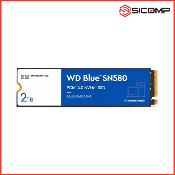 Ổ CỨNG SSD WESTERN DIGITAL BLUE SN580 2TB PCIE GEN4 x4 NVME M.2 WDS200T3B0E