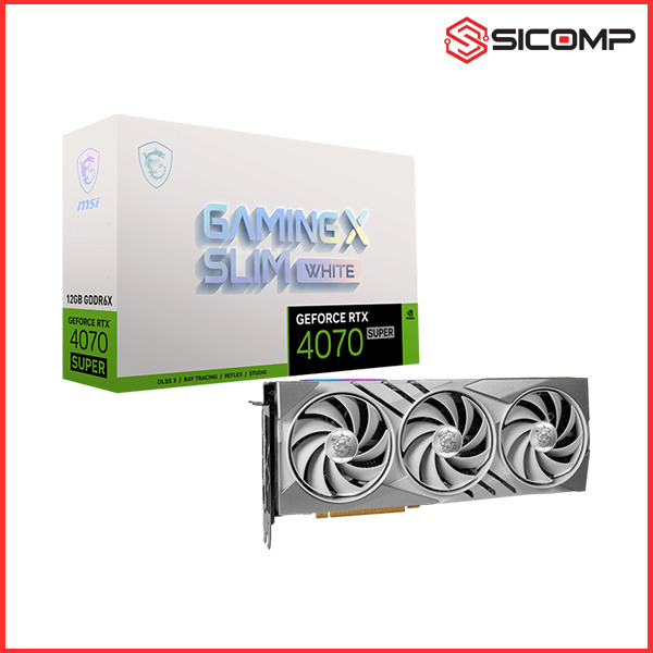 CARD MÀN HÌNH MSI GEFORCE RTX 4070 SUPER 12G GAMING X SLIM WHITE