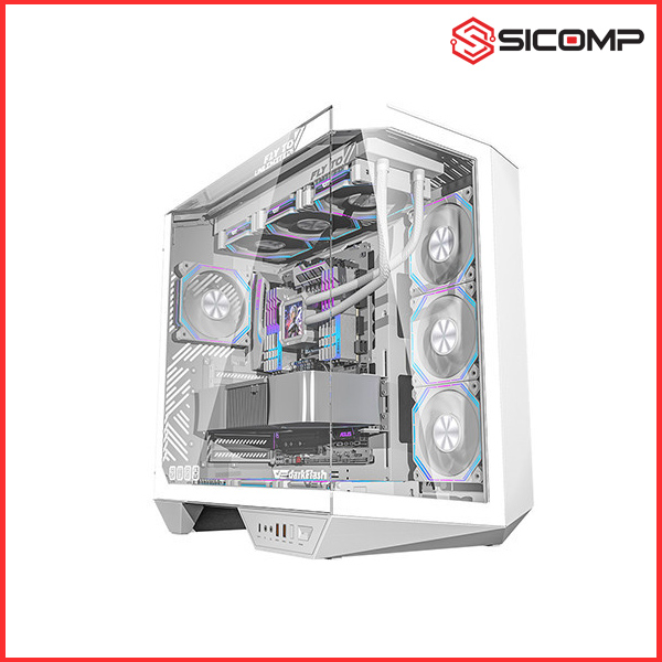VỎ CASE DARKFLASH DY470 BLACK (ATX, MID-TOWER, WHITE)