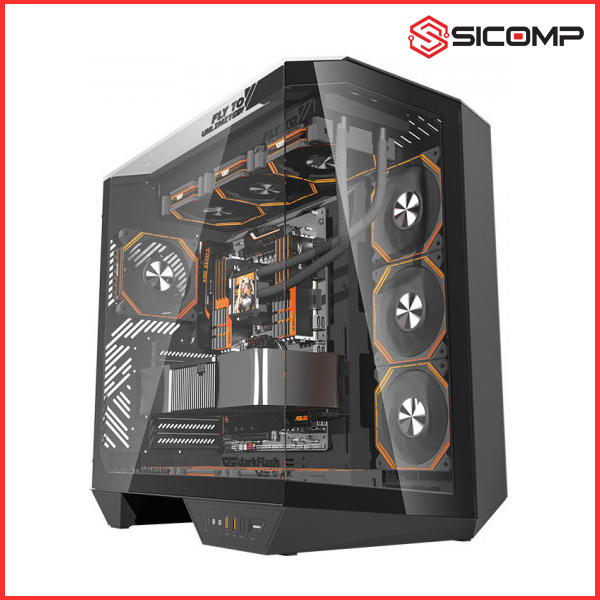 VỎ CASE DARKFLASH DY470 BLACK (ATX, MID-TOWER, BLACK)