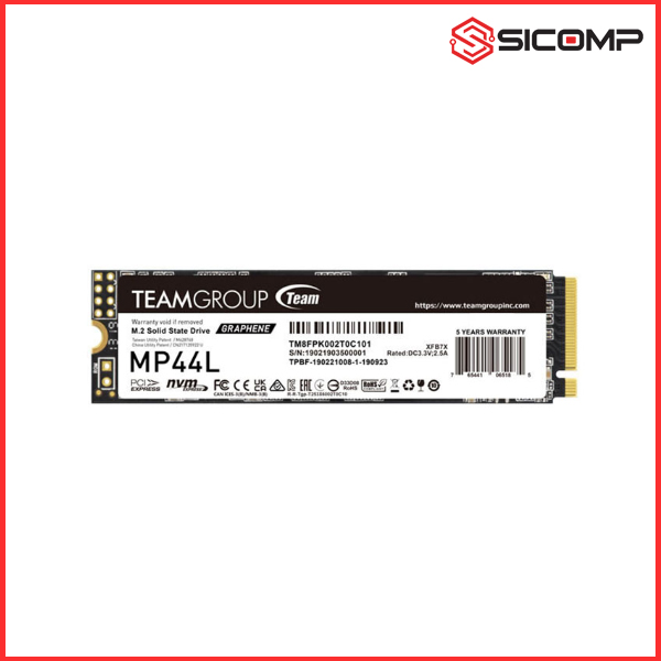 Ổ CỨNG SSD TEAMGROUP MP44L 1TB M.2 2280 PCIe 4.0x4 (ĐỌC 5000MB/s, GHI 4500MB/s)