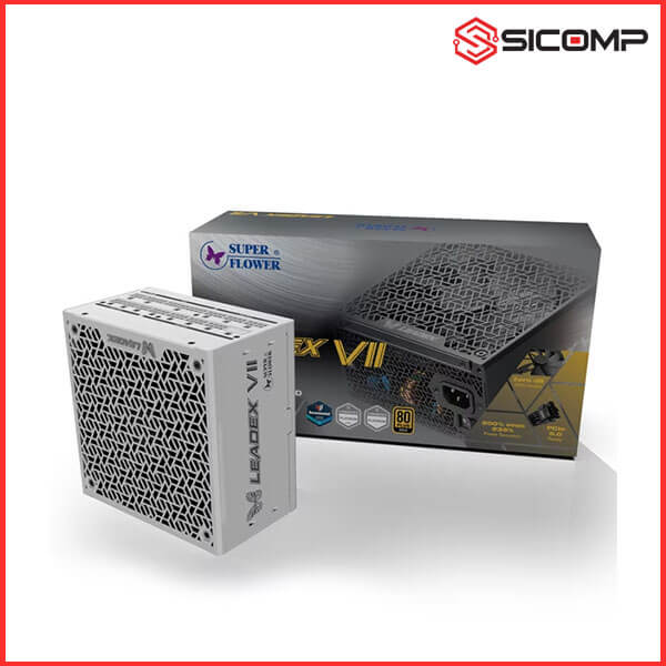 NGUỒN SUPER FLOWER LEADEX VII XG 850W ATX 3.1 80 PLUS GOLD WHITE SẴN DÂY PCIE 5.1