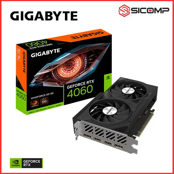 CARD MÀN HÌNH GIGABYTE RTX 4060 WINDFORCE OC 8G