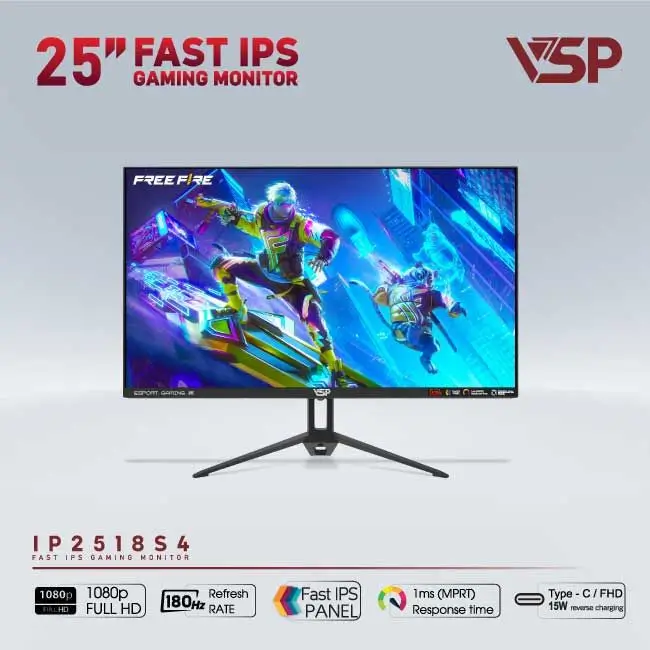 MÀN HÌNH VSP  IP2518S4 (24.5 INCH / FHD / FAST IPS / 180HZ / 1MS)