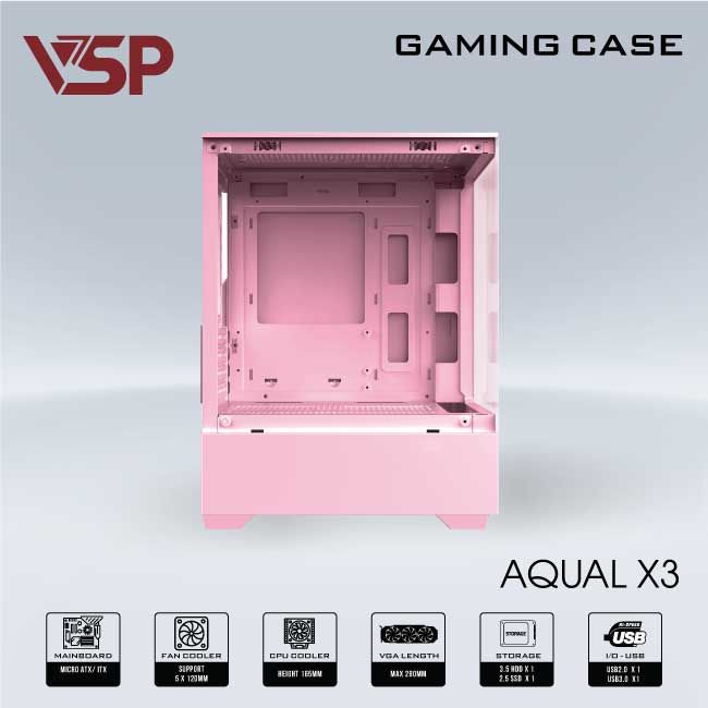 VỎ CASE VSP AQUAL X3 - HỒNG