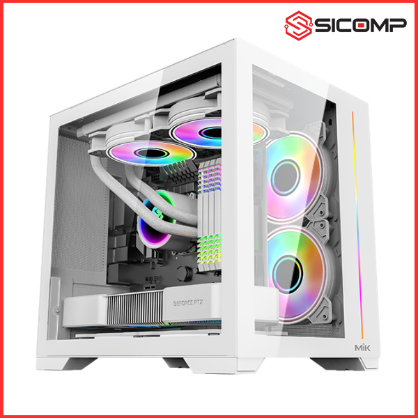 VỎ CASE MIK LV12 MINI ELITE- WHITE (MINI TOWER/ MÀU TRẮNG)