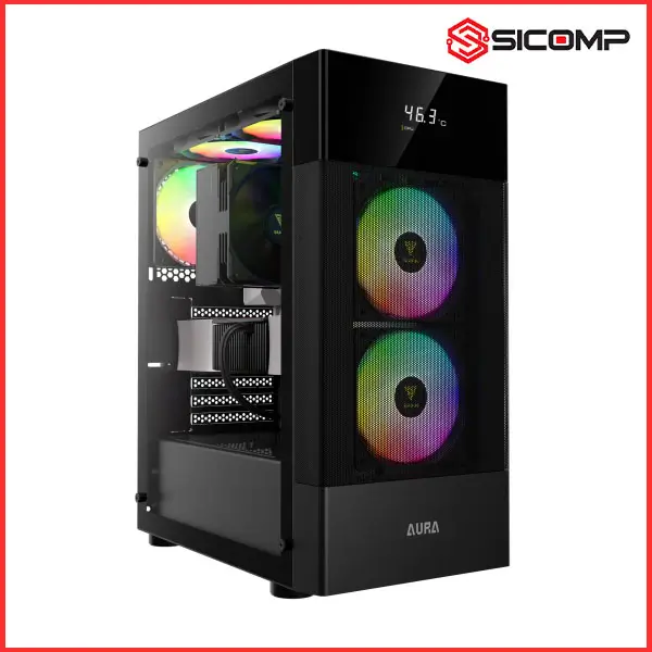 VỎ CASE GAMDIAS AURA GC5 ARGB BLACK