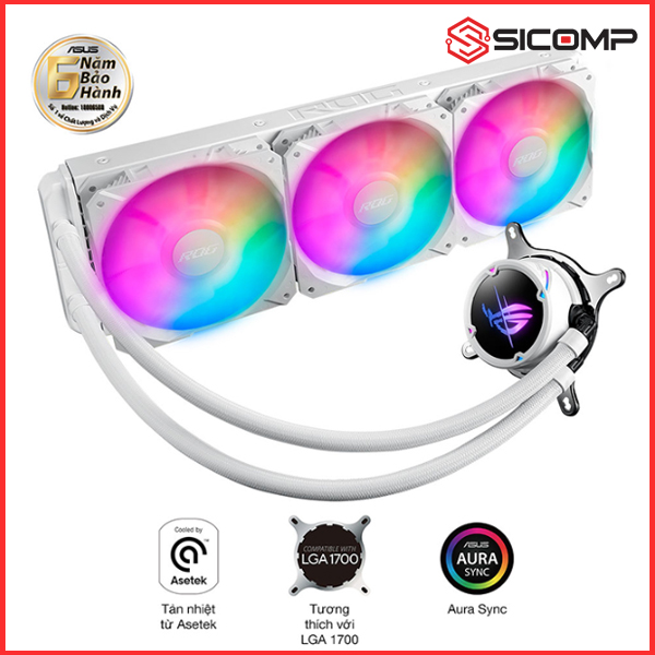 TẢN NHIỆT NƯỚC AIO ASUS ROG STRIX LC II 360 ARGB WHITE EDITION