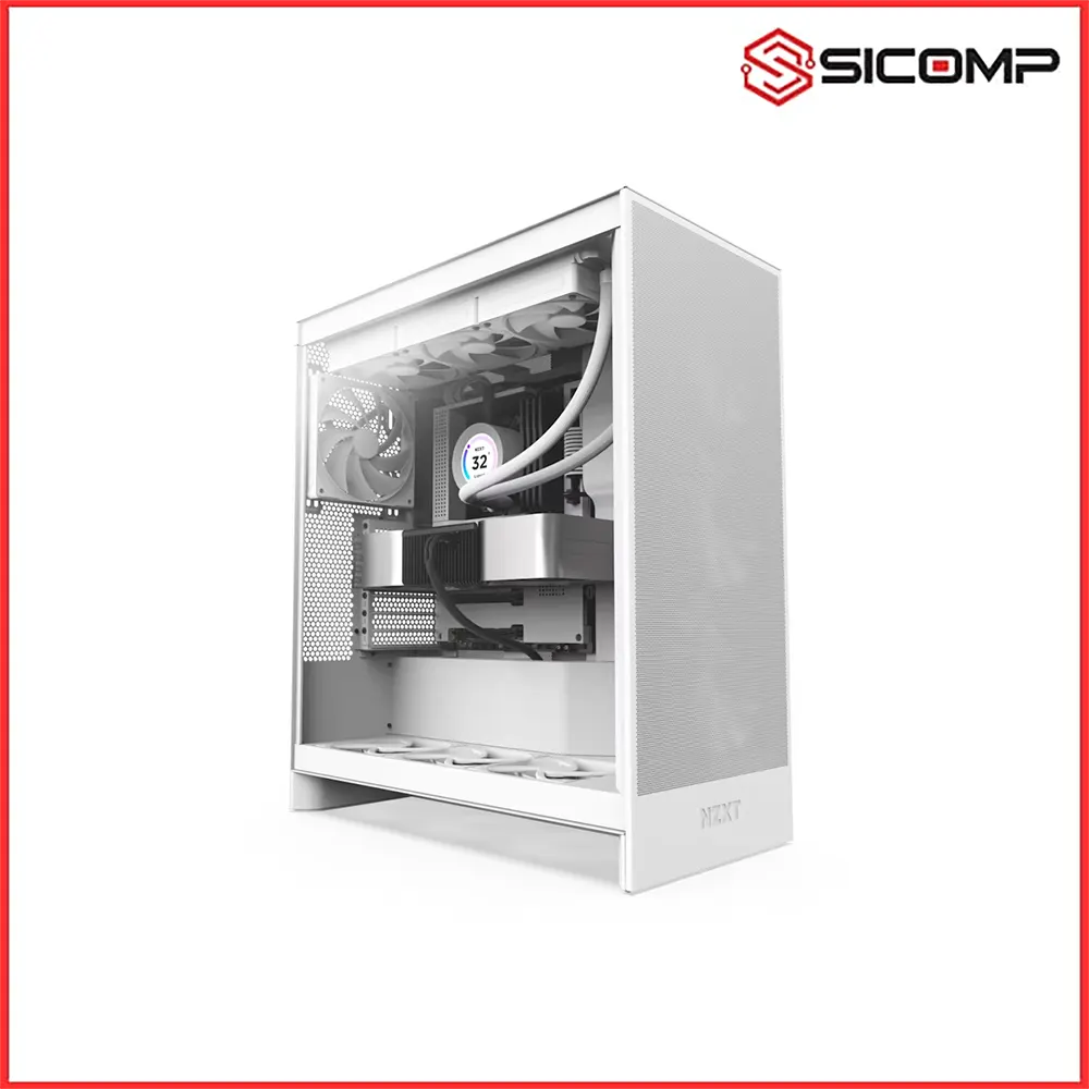 VỎ CASE NZXT H7 FLOW ALL WHITE (2024) (MID TOWER/ MÀU TRẮNG)