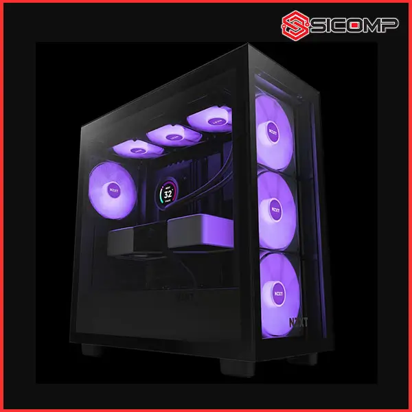 VỎ CASE NZXT H7 ELITE RGB ALL BLACK (2024) (MID TOWER | MÀU ĐEN)