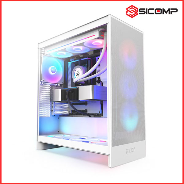 VỎ CASE NZXT H7 ELITE RGB ALL WHITE (2024) (MID TOWER | MÀU TRẮNG)