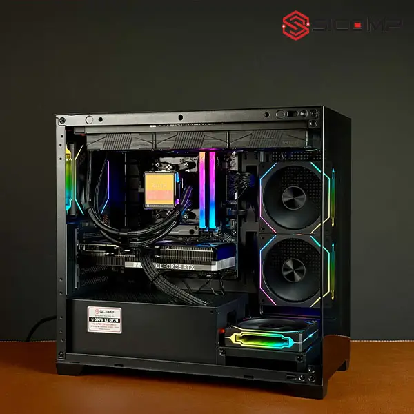 PC MATTEBLACK GAMING SICOMP (CPU 12400F | RTX 3060 | 32GB RAM | 1TB SSD)