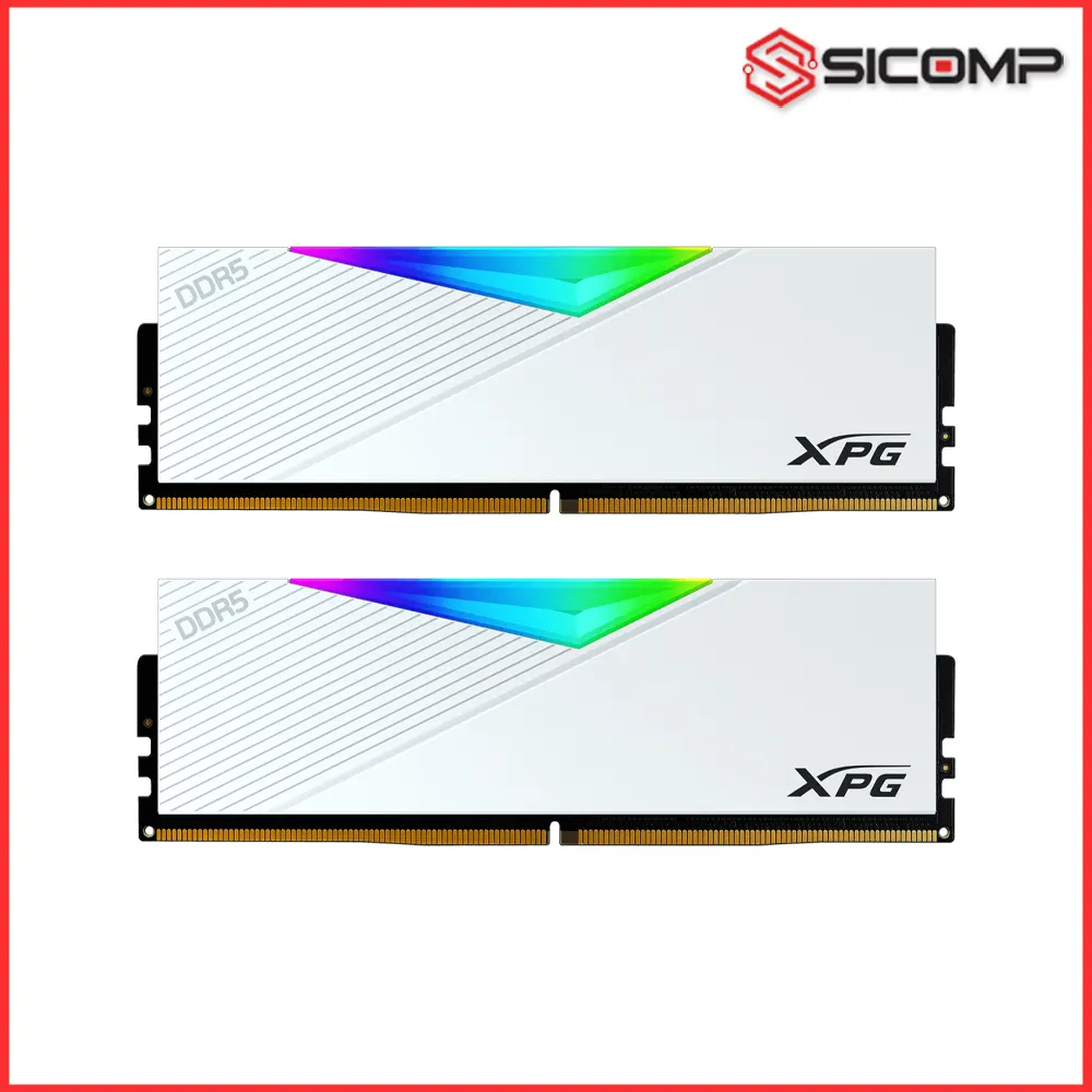 RAM ADATA XPG LANCER RGB WHITE (EXPO/XMP 3.0) - 32GB (2x16GB) 6000MHz DDR5 | CL30