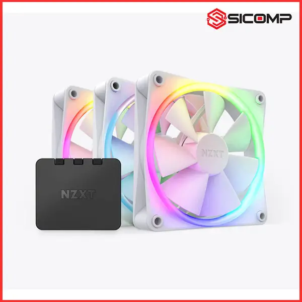 FAN NZXT F120RGB WHITE - TRIPLE (PACK 3 FAN RGB 120MM/ CÓ HUB)