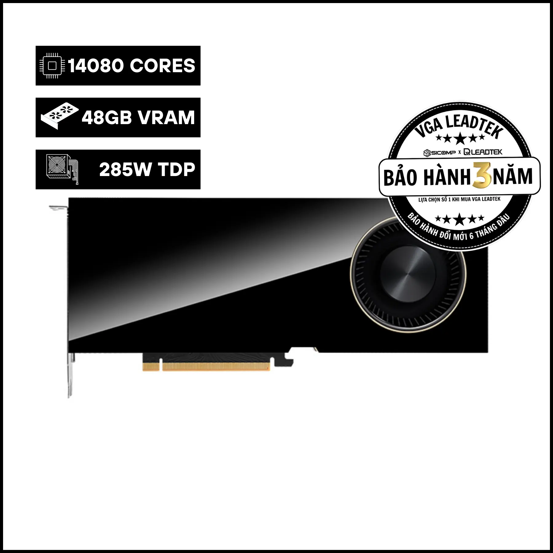 CARD MÀN HÌNH LEADTEK NVIDIA RTX 5880 ADA (BULK) (48GB GDDR6, 384-bit, 4x DP, 1x 16-pin)