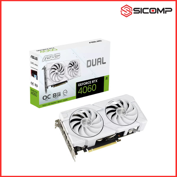 CARD MÀN HÌNH ASUS DUAL GEFORCE RTX 4060 V2 OC EDITION 8GB GDDR6 WHITE