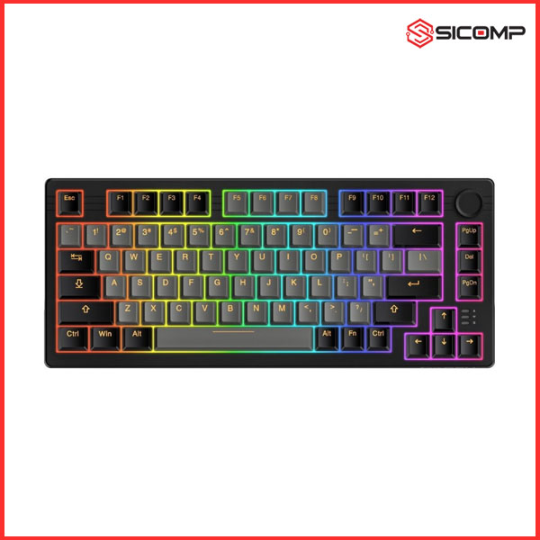 BÀN PHÍM CƠ DAREU EK75 PRO TRIPLE MODE BLACK GOLDEN DREAM SWITCH