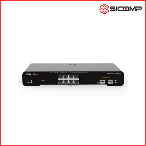 SWITCH RUJJIE REYEE RG-NBS3100-8GT2SFP-P 8-PORT GIGABIT L2 MANAGED POE