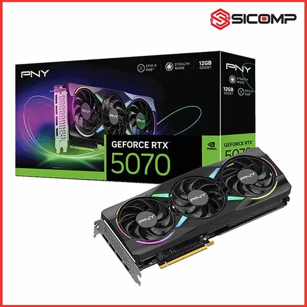 CARD MÀN HÌNH PNY GeForce RTX 5070 ARGB EPIC-X RGB Triple Fan