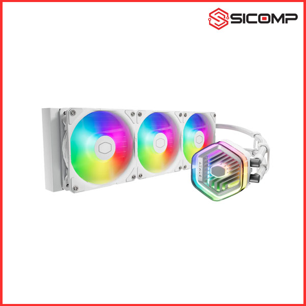 TẢN NHIỆT NƯỚC COOLER MASTER MASTERLIQUID 360 ATMOS ARGB WHITE