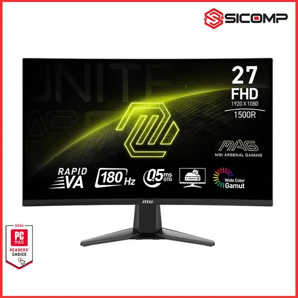 MÀN HÌNH GAMING MSI MAG 27C6F (27 INCH - FHD- VA- 180HZ - 0.5MS - CONG)