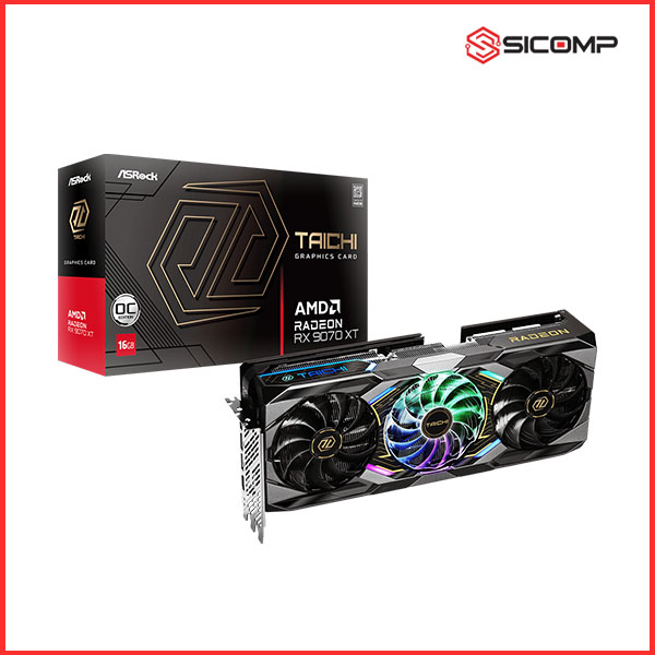 CARD MÀN HÌNH ASROCK AMD RADEON RX 9070 XT TAICHI 16GB OC
