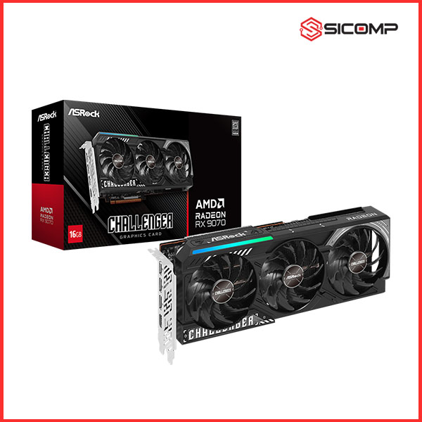 CARD MÀN HÌNH ASROCK CHALLENGER RX 9070 CL 16G