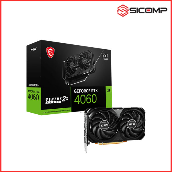 CARD MÀN HÌNH MSI GEFORCE RTX 4060 VENTUS 2X BLACK 8G OC LIKE NEW