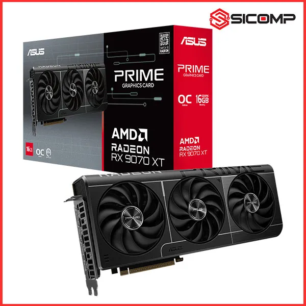CARD MÀN HÌNH ASUS PRIME RADEON RX 9070 XT OC EDITION 16GB GDDR6