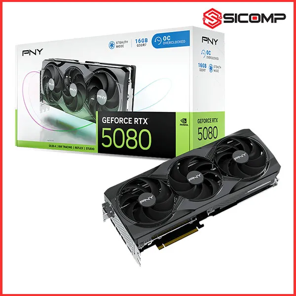 CARD MÀN HÌNH PNY GEFORCE RTX 5080 OVERCLOCKED TRIPLE FAN