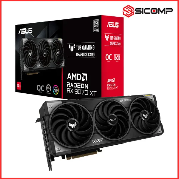 CARD MÀN HÌNH ASUS TUF GAMING RADEON RX 9070 XT OC EDITION 16GB GDDR6