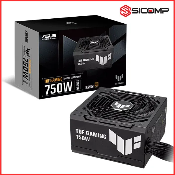 NGUỒN ASUS TUF GAMING 750W BRONZE -750B (80 PLUS BRONZE, MÀU ĐEN)