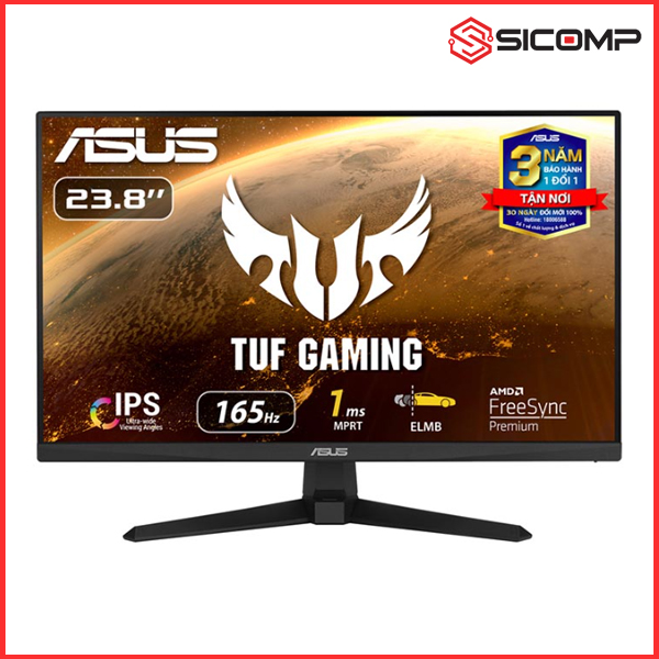 MÀN HÌNH ASUS TUF VG249Q1A (23.8 INCH | FHD | IPS | 165HZ | 1MS | LOA)