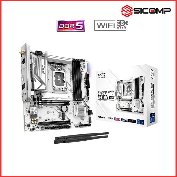 MAINBOARD ASROCK B760M PRO RS WIFI WHITE DDR5