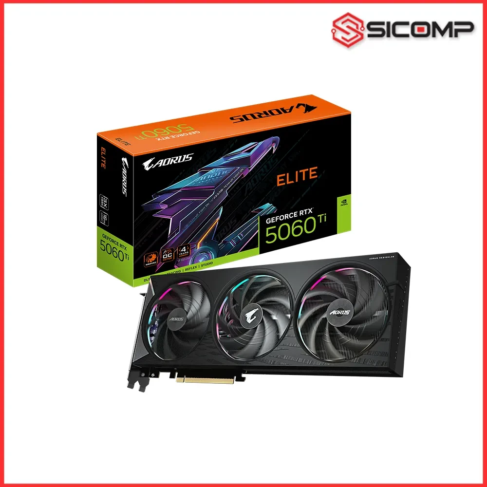 CARD MÀN HÌNH GIGABYTE AORUS GEFORCE RTX 5060 TI ELITE 16G