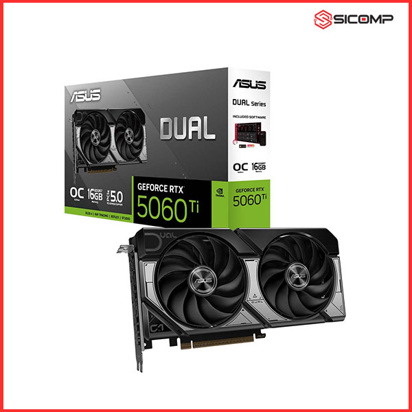CARD MÀN HÌNH ASUS DUAL GEFORCE RTX 5060 TI 16GB GDDR7 OC EDITION