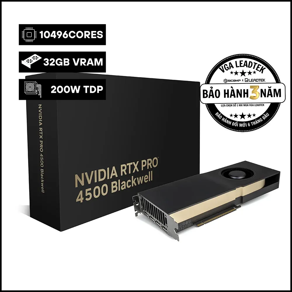CARD MÀN HÌNH LEADTEK NVIDIA RTX PRO 4500 32G BLACKWELL GENERATION