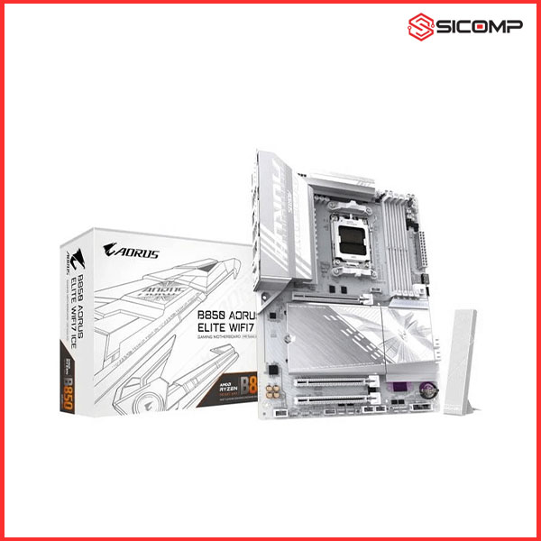 MAINBOARD GIGABYTE B850 AORUS ELITE WIFI 7 ICE