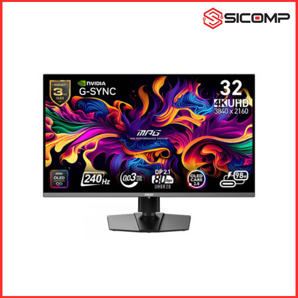 MÀN HÌNH MSI MPG 322URX QD-OLED 32 INCH/ QD-OLED/ UHD/ 240HZ/ 0.03MS