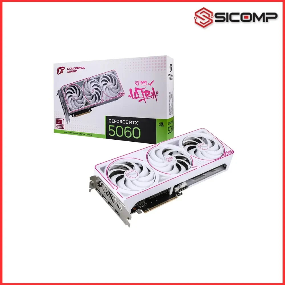 CARD MÀN HÌNH COLORFUL IGAME GEFORCE RTX 5060 ULTRA W OC 8GB