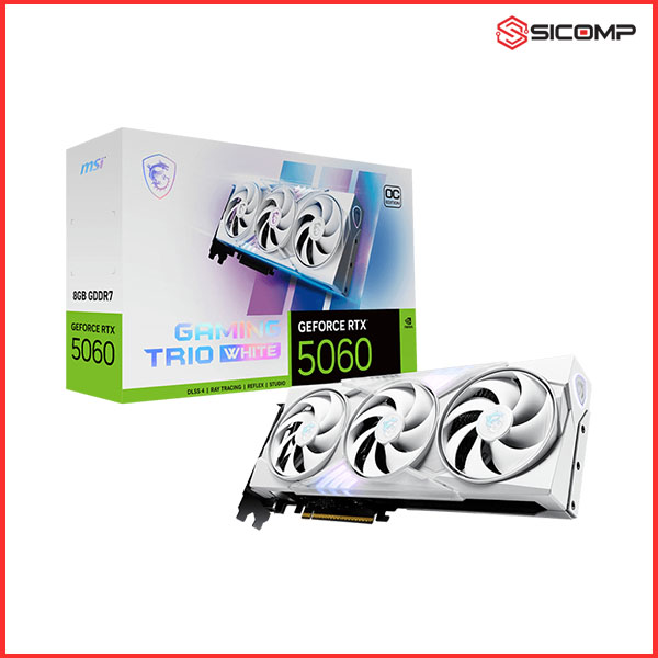 CARD MÀN HÌNH MSI GEFORCE RTX 5060 8G GAMING TRIO OC WHITE