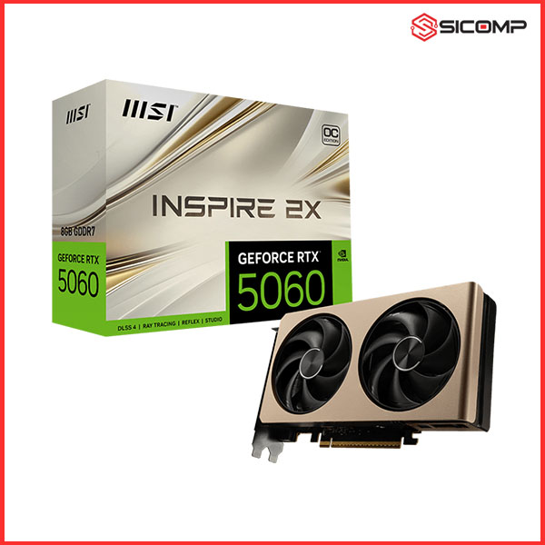 CARD MÀN HÌNH MSI GEFORCE RTX 5060 8G INSPIRE 2X OC
